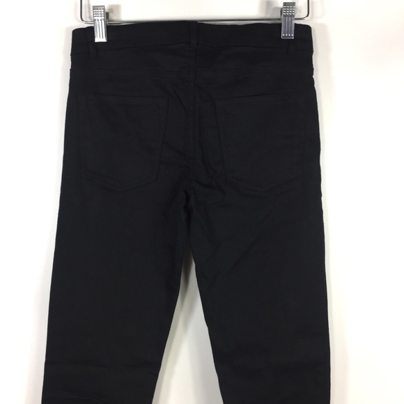 Helmut Lang Leather Panel Skinny Jeans Black 24 - Picture 12 of 16